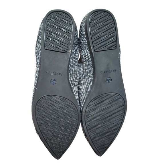 Rothys The Point Ballet Flats Womens Size 10 W Shoes Granite Heather Slip - Picture 9 of 12